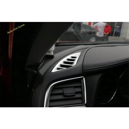 Lapetus Matte Interior Refit Kit Side Air Conditioning AC Outlet Vent Net Frame Cover Trim Fit For Mazda 6 2016 2017