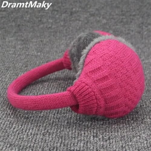 Fashion Women Warm Earmuff Masks fur headphones Plush Ear Muffs Winter Warm Men Knitted Headphones 2017 NEW Cute fur earmuffs