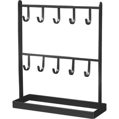 Tabletop Iron Jewelry Jewelry Earring Hanger Necklace Ring Earring Earring Shelf Display Shelf Porch Key Rack