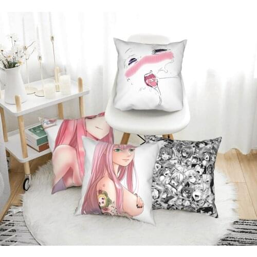 Zero Two Pink Girl 002 Goro Hiro Pillow Case Cushion Anime Cosplay Polyester Decor for Home Car Sofa Body Pillowcases