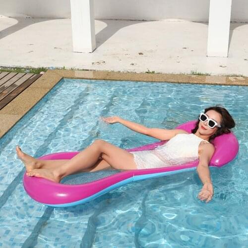 Summer New Inflatable Chair Floating Row PVC Swimming Pool Water Hammock Air Mattresses Bed Beach Water Sport Lounger Chair