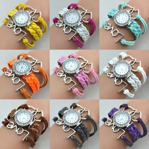 New Design Fashion Girls Digital Wrist Watch Strap Love Heart Ladies Chronograph Automatic Watch Winder