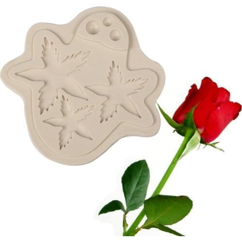 Wholesale 10 pcs Silicone Mold Rose Receptacle Calyx Sugarcraft Cupcake Chocolate Baking Mold Fondant Cake Decorating Tools