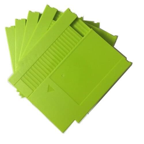 Green color 72 Pins Game Cartridge Replacement Plastic Shell For NES