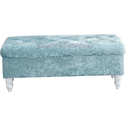European style bed bed end stool light luxury style change test stool storage chaise longue stool clothing store rectangular sof