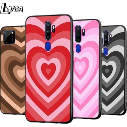 Pink Heart Circle For OPPO A5 A9 A7 A11X A1K A12 A12E A31 A32 A53 A53S A72 A73 A93 AX7 Pro 2020 2018 5G Phone Case