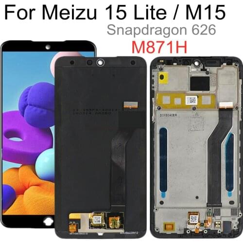 With frame For Meizu M15 LCD M871Q LCD Display+Touch Screen Digitizer Assembly For Meizu M15 LITE Replacement Parts