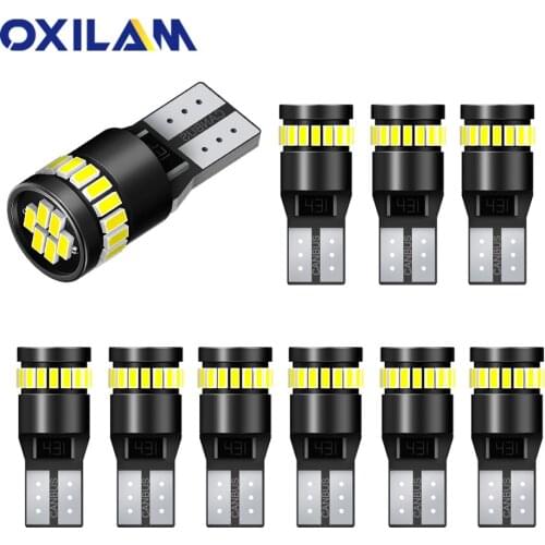 T10 W5W LED Bulb 3014 SMD 168 194 Car Accessories Clearance Lights Reading Interior Auto Lamp 12V White Amber Crystal Blue Red