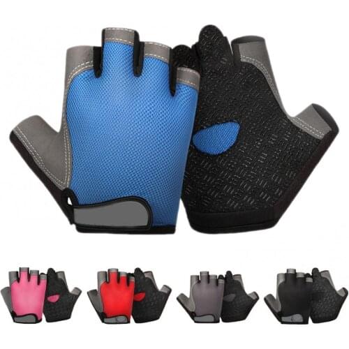 Unisex Half Finger Breathable Anti Slip Weight Lifting Cycling Gloves Road Mountain Bike Glove Anti Shock