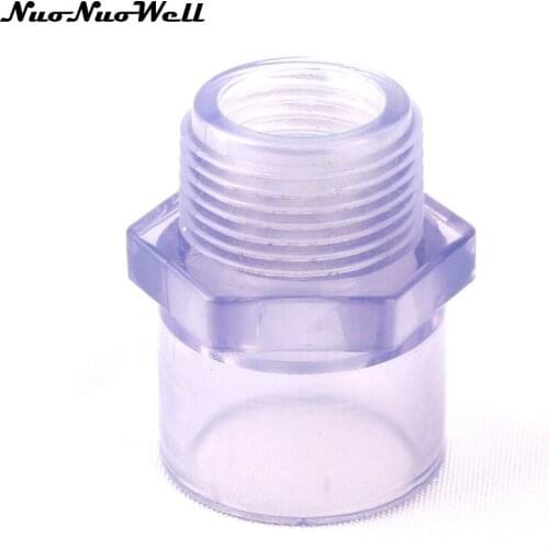 1pcs NuoNuoWell Plastic UPVC 1"-32mm Male Thread Hose Connector Garden Irrigation Watering Parts Aquarium Pipe/Tube Adapter