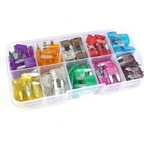 120pcs Car Fuses 2A 3A 5A 7.5A 10A 15A 20A 25A 30A 35A Amp with Box Clip Assortment Auto Blade Type Fuse Set Truck