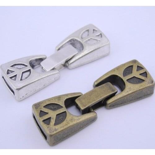 2 Colors--10Sets 8.9x2.2mm Snap Clasp Leather Bracelet Jewelry End Hook Clasp/Buckle/Closure For Leather Cord --CLP1270