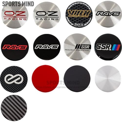 20PCS/LOT 50MM OZ Racing VOLK RAYS ENKEI SSR Car Wheel Center Hub Cap Sticker