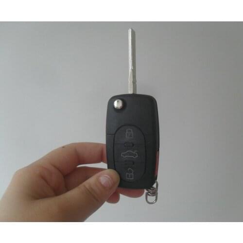 4 Button Flip Remote Key Shell (Round) For VW Beetle,3+1 Panic Button Remote Key Case For VW Golf 2PCS/Lot
