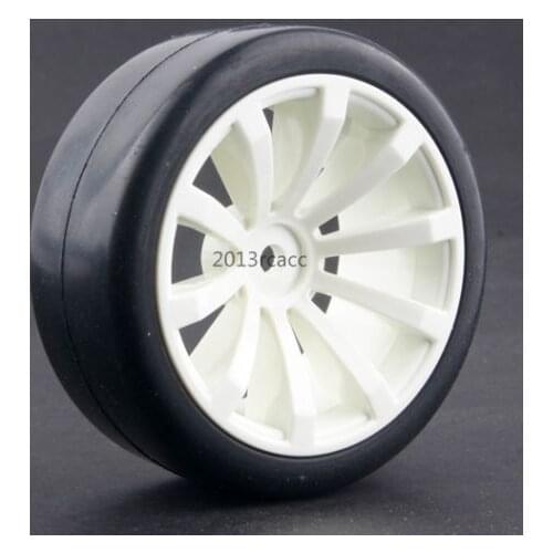 4pc 1/10 On-Road Car Tires 26*64MM Plastic Wheel Rim Rubber Tyre for HSP Tamiya HPI Kyosho Sakura 94122 94123 D3 D4 CS tt02 602