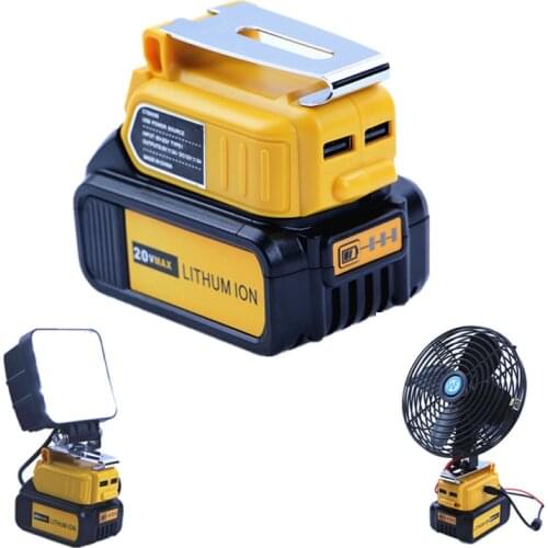 Oein 60W Converter Adapter USB Converter For DeWalt 18V 20V Li-ion Battery 12V 5A DC Output Power Source Can as a Outdoor Lamp
