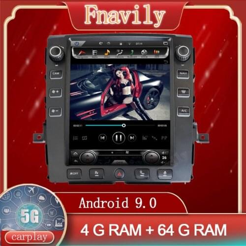 Android 9 Car Radio For Nissan Titan XD Car Multimedia System Player GPS Navigation Vertical Screen Tesla Style 12.1" PX6