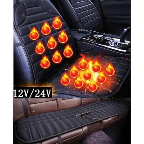 12v/24v Single/double/rear Electric Heated Car Seat Cushions For Winter Keep Warm Heating Covers for renault sandero RU4 X35
