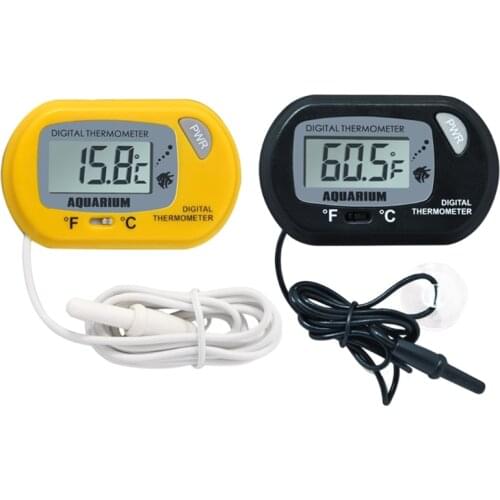 Digital Aquarium Fish Tank thermograph Reptile Thermogram Terrarium Water Temperature Test with LCD Display