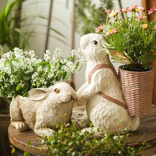 Design Gift Autumn Ornament Accessori Christmas Resin Bunny Nordic Accessories Fairy Garden Natal Halloween Decoration HX50FM