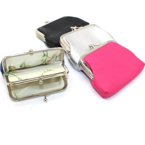 Candy Color Double Layer Coin Purse Women Girls Colorful Simple PU Buckle Wallet Lipstick Portable Money Purse Pocket Bag New