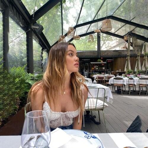 Elegant White Lace embroidery Up Crop Tops Women Summer Hollow Camisole Beach Harajuku Tank Top T shirt clothes vintage Backless