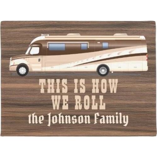 This how we roll rustic wood camper Doormat Home Decoration Entry Non-slip Door Mat Rubber Washable Floor Home Rug Carpet