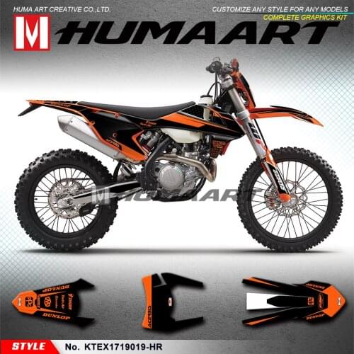 HUMAART Personalised Graphics Dirt Bike Vinyl Decals Stickers for 125 150 250 300 350 450 500 EXC EXC-F XCW 2017 2018 2019