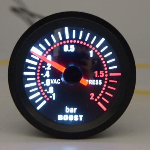 Meter Gauge Car Set Smoke Bar LED 12V Turbo Boost 52mm Universal Parts