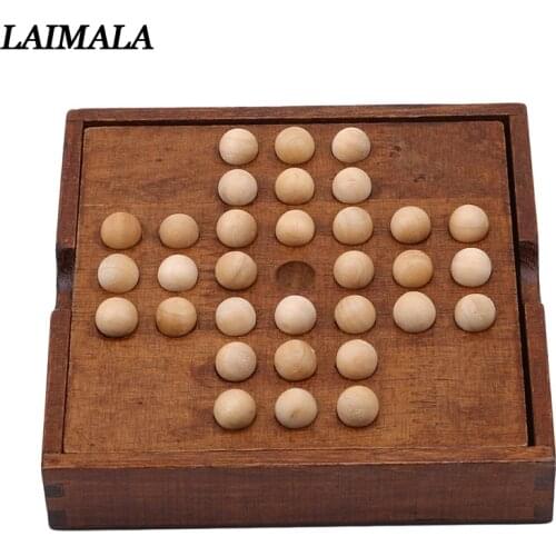 Adult Classical Educational Toys Europe Board Game Single Chess Peg Solitaire Diamond Move Independently Cognitive Ability Toy