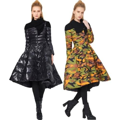 KMETRAM Womens Down Jacket Winter Jacket Women Clothes 2020 Streetwear Long Coat Female Camouflage Parka Manteau Femme 80988-1