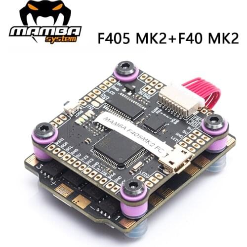 Diatone MAMBA F405 MK2 Betaflight Flight Controller W/ F40 MK2 4 in 1 40A ESC 3-6S DSHOT600 Fly Tower for FPV Racing Drone
