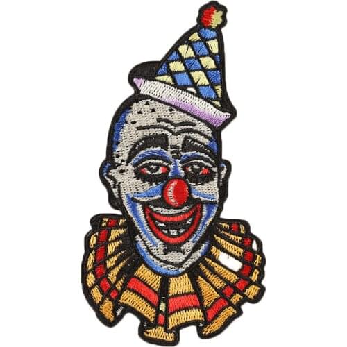 Halloween Clown Clothes Patch Joker Embroidered Iron On Patches for Jacket Clothing Custom Badges Stickers Halloween Decoration