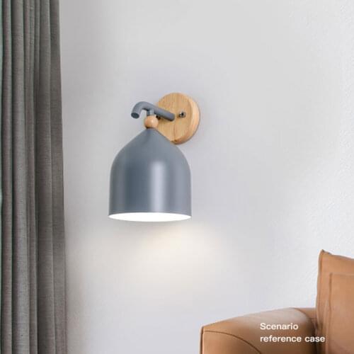 Nordic Iron Wood Wall Lamps Modern Led Wall Sconce Bathroom Light Fixtures Mirror Lights Bedroom Bedside Vanity Light Home Decor