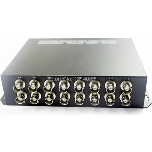 New CCTV Mini16Channels Fiber Optic Video Converter 16ch Video to Fiber optic Multimode 550M FC connector
