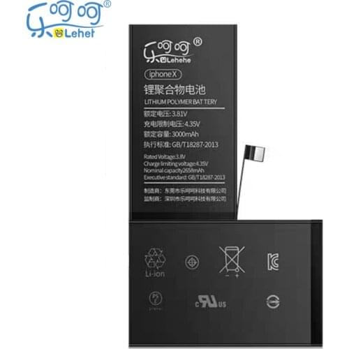 Original LEHEHE 3000mAh Battery for iphone X High Capacity Version 0 Cycle Smartphone Batteries Replacement with Tool Gift