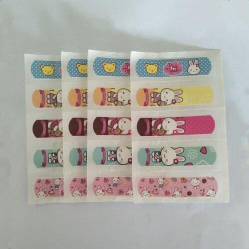 100 pcs Waterproof children Kids Cute Cartoon Band Aid Hemostasis Adhesive Bandage Wound Dressings First Aid Emergency one color