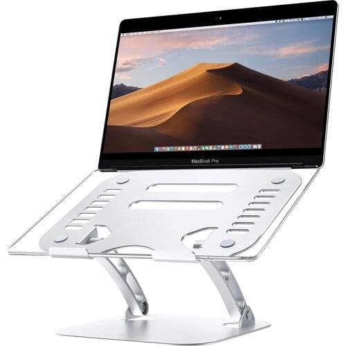 Laptop Stand Adjustable Height, Ergonomic Foldable Tablet Stand, Aluminum Notebook Riser Holder for Desk