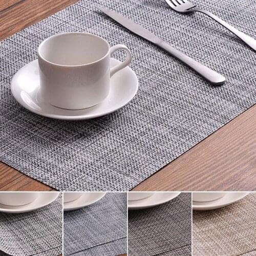 PVC Kitchen Dinning Placemat Waterproof Non-slip Table Mat Coasters Home Decor