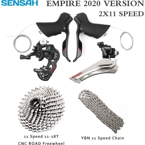 SENSAH EMPIRE Road Bike 2*11 Speed Bicycle Shifter Lever Rear Derailleur Groupset Cassette Freewheel YBN Chain Derailleur