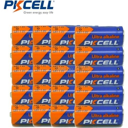 20pcs E90 LR1 PKCELL Bulk Lot N MN9100 1.5V AM5 Alkaline Battery For Photography devices calculators, bluetooth headsets