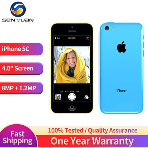 Original Apple iPhone 5C 3G Mobile Phone 4.0 Display Dual Core CellPhone 8GB/16GB/32GB ROM WCDMA Used WIFI GPS IOS SmartPhone