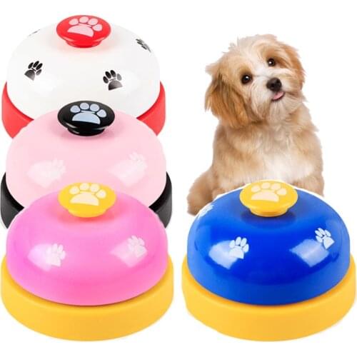Pet Training Supply Creative Footprint Metal Dining Bell Pet Toys Training Call Bell For Potty Training Dog Cat Toys