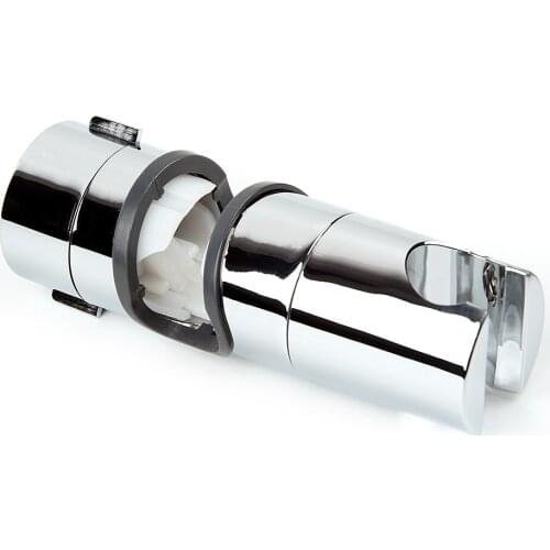 20-25mm Universal Adjustable Shower Rail Slider Bracket Replacement Chrome Shower Head Rail Slider Adjustable Holder