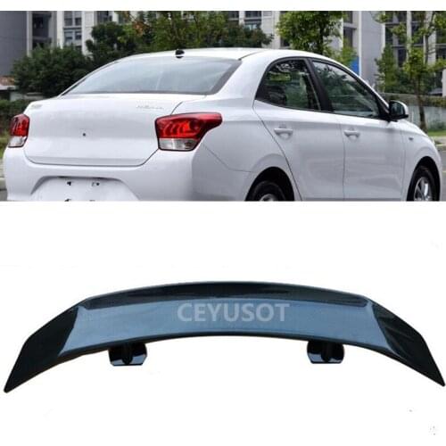 For NEW OLD Hyundai Verna Universal Spoiler WING ABS Material Car Trunk Boot Rear Lip Tail Decorative Black Accessories 2010-21