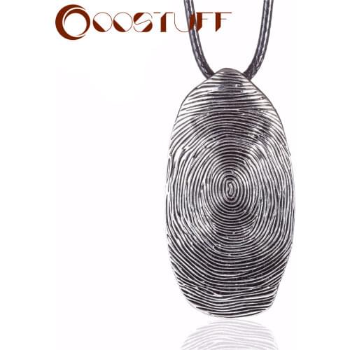 2020 Vintage Fingerprint Pendant Necklace for Women necklaces & pendants Jewelry Statement necklaces & pendants Long Necklaces