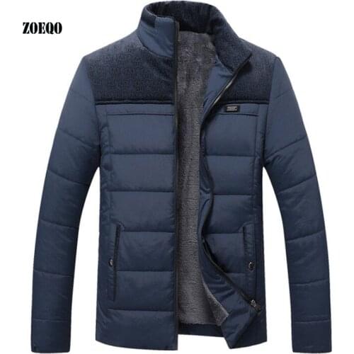 ZOEQO new winter jackets mens Warm Male Coats Fashion Cotton Thick Men Parkas Casual Men Casaco Masculino M-4XL