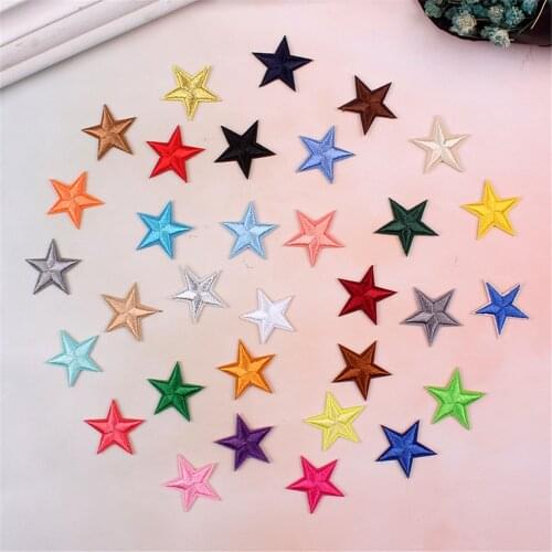 New Cheap 10pcs/lot Small Star Patches Sewing Embroidered Applique for Jacket Clothes Stickers Badge DIY Apparel Accessories