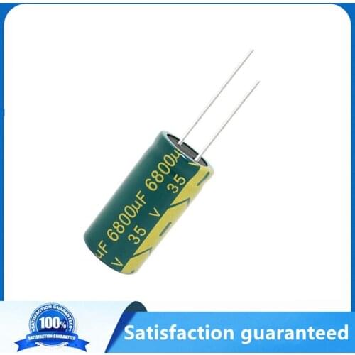 10PCS--100PCS/lot 35V 6800UF 18*35MM high frequency low impedance aluminum electrolytic capacitor 6800uf 35v