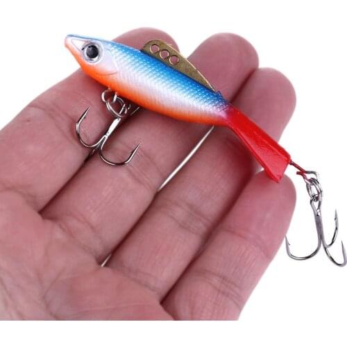 19g 6.5cm Fishing Lure Sinking Vibration Plastic lead coating Carp Ice Fishing Winter River Hard Vib Fishing Bait Diving Bait